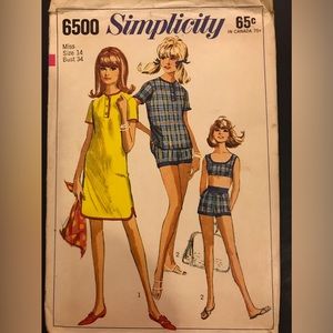 Size 14 Simplicity Vintage (used) Pattern 6500